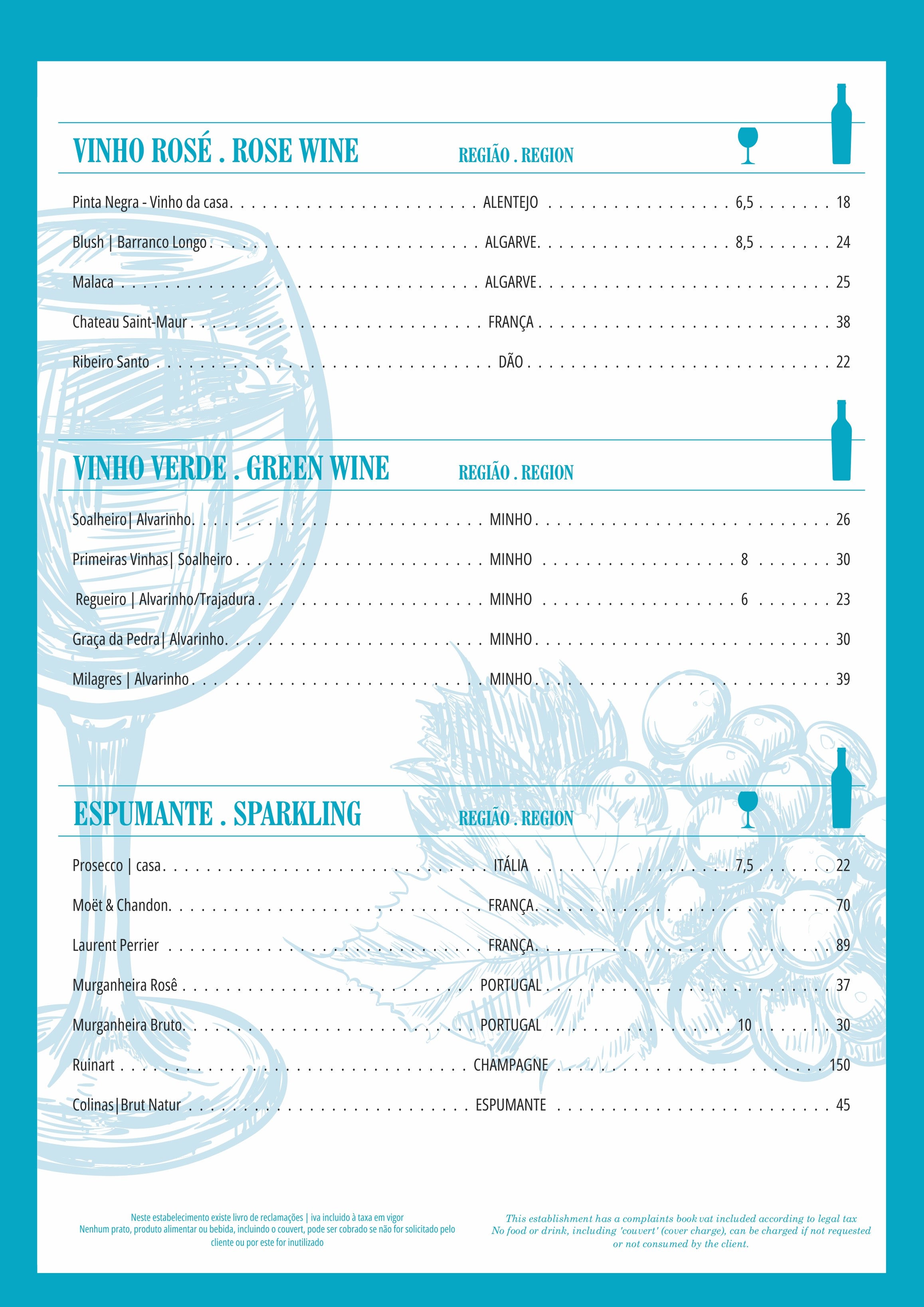 Wine Menu